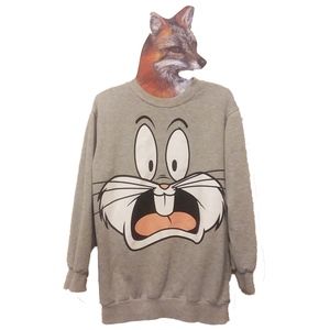 Looney Tunes Bugs Bunny Gray Sweater